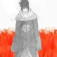 Akatsuki Sasuke-smutný obrázek :(
